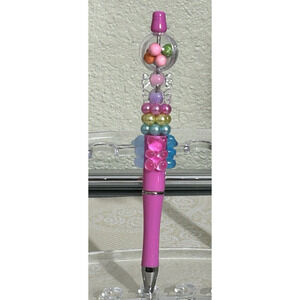 Custom Beaded Pen Candy Inspired Clear Gum Ball Gummy Bears Colorful Gift